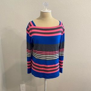 Marc by Marc Jacobs 3/4 Sleeve Multi Color Striped Top